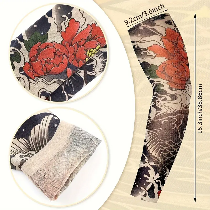 Sun Protection Outdoor Sports Arm Sleeve, 12pcs/set Outdoor Tattoo Sleeves for Men and Women, Sports & Outdoor Accessories Supplies， Gym Wear, Gym Fits 1
