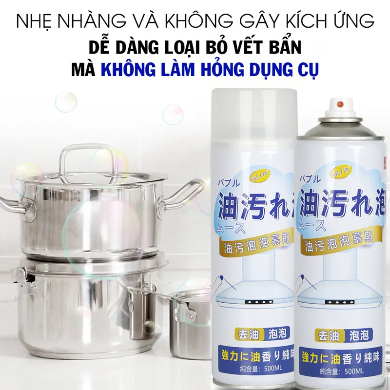 Xịt tẩy dầu mỡ, vệ sinh bếp đa năng, làm sạch cả vết cặn dầu mỡ bám lâu ngày nhanh chóng hiệu quả 2