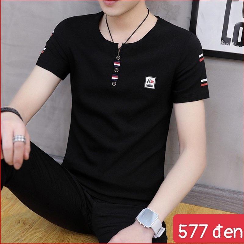 Áo thun nam tay ngắn cổ tròn dáng ôm body LIVATA NA577 1
