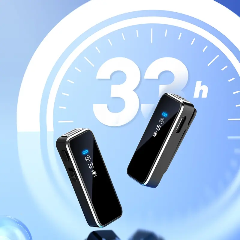 Mic Thu Âm Không Dây Cho Điện Thoại M31 (Bản 2 Mic), Bật Tắt Lọc Ồn - Micro Ghi Âm Cài Áo, Quay Video - 5Gshop 2
