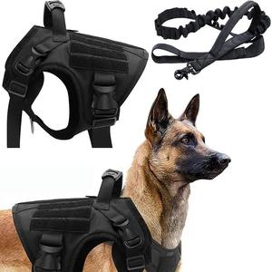 Tactical Dog Harness & Leash Set, Adjustable Dog Vest with Leash, Pet Chest Back Collar Set, Dog & Cat Accessories