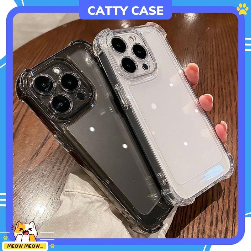 Ốp lưng IP TPU silicon mềm trong suốt chống sốc cho IP 7 8 Ps SE X XS XS Max 11 12 13 14 15 Pro Max - Catty case