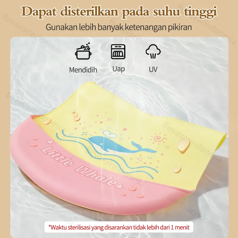 Bevavar Celemek Makan Bayi Lucu Baby Bib Slabber Silikon Anti Air 3
