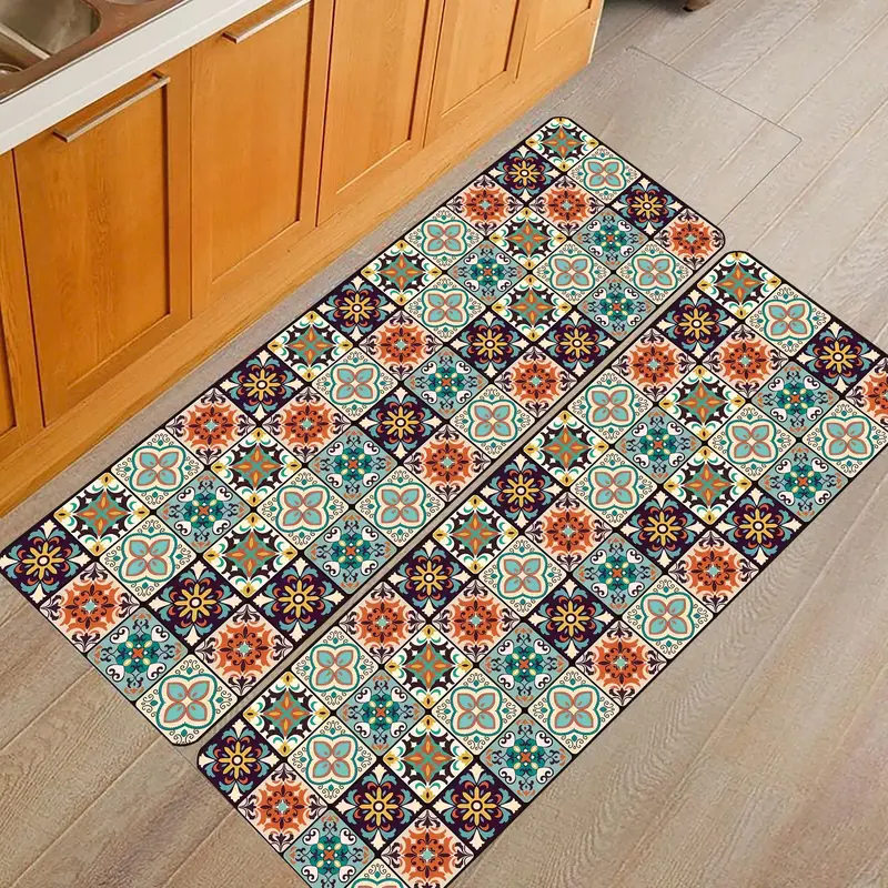 Thảm bếp 2 tấm dài 40 x 120cm, thảm trải bếp BALI 5D chất nỉ lì thấm hút tốt, mặt sau có bi cao su chống trượt, dộ dày tiêu chuẩn 0,3-04cm độ bền 3-5 năm 3