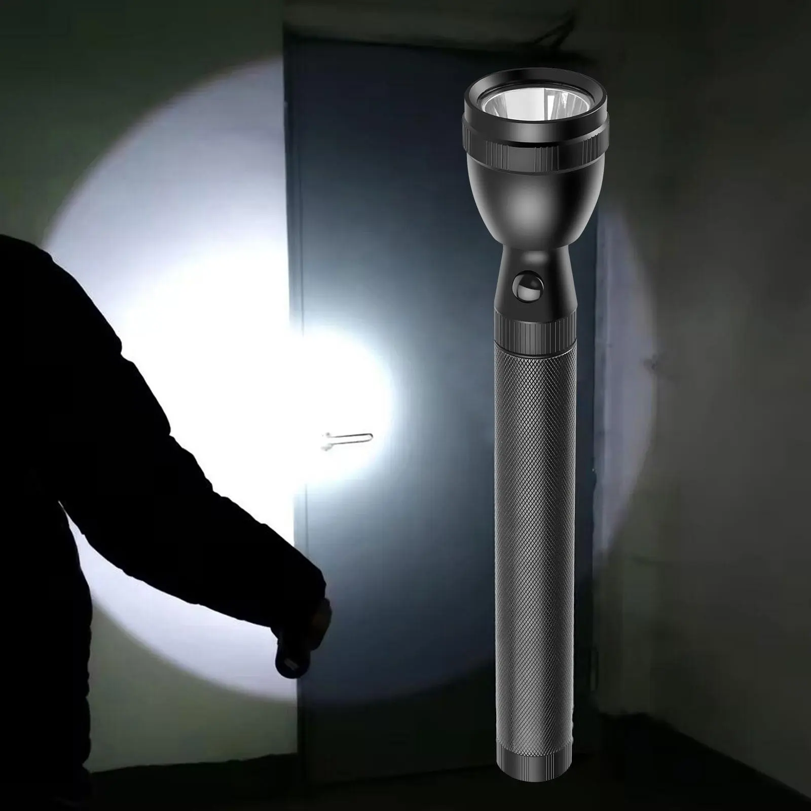 TO CH LED Strong Light Security Flashlight, Super Bright Charging Flashlight, USB Rechargeable Waterproof Torch Flashlight, Multi-Functional Emergency Lighting For Home Use