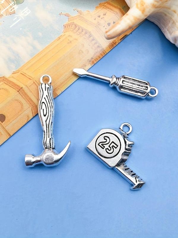 Vintage Alloy Tool Design Pendant, DIY Jewelry Accessories for Necklace & Bracelet Making, Jewelry Making Supplies for Men & Women 3