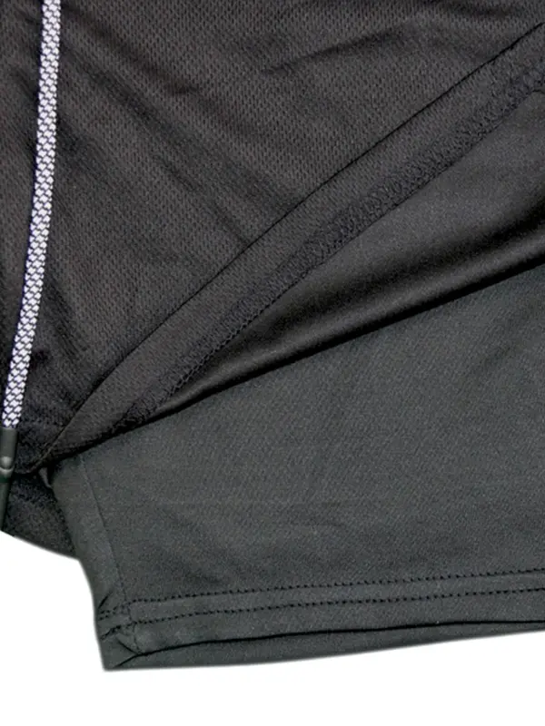 Men's 2 In 1 Spider Print Drawstring Waist Sports Shorts, Casual Regular Fit Pocket Track Shorts for Summer, Gym Shorts, Sport & Outdoor Clothing For Gym Workout Running 7