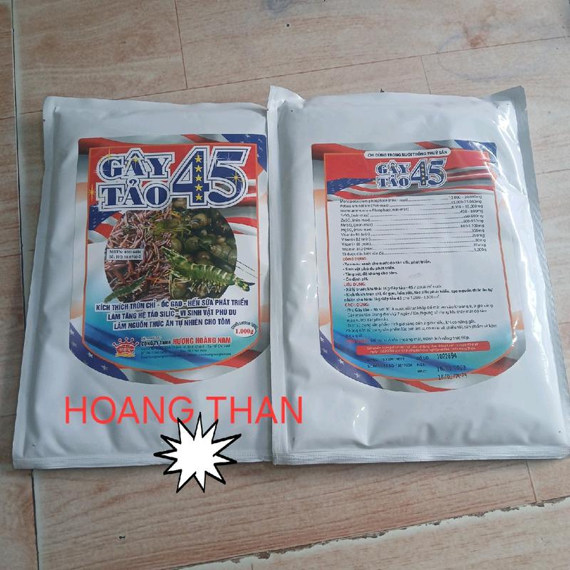 Gây tảo cho tôm cua GÂY TẢO 45 1KG dạng bột pha nước tạt(kích thích trùn chỉ,ốc gạo,hến sữa phát triển,tăng hệ tảo silic-vi sinh vật phù du,tăng nguồn thức ăn tự nhiên cho tôm...) 0