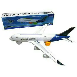 Mainan Pesawat Garuda Airbus Airplane 4D Lampu & Suara A380-800