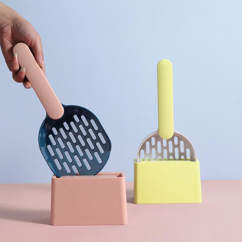 Product Introduction of Cat Litter Scoop Plastic Cat Litter Shovel With Base Self Cleaning Cat Litter Box Shovel Kitten Toilet Clean Tools Cat Supplies 12