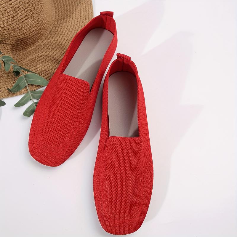 Product Introduction of Women's flat shoes with one strap, breathable square head large size wide foot shoes, casual and light walking shoes for all seasons 19