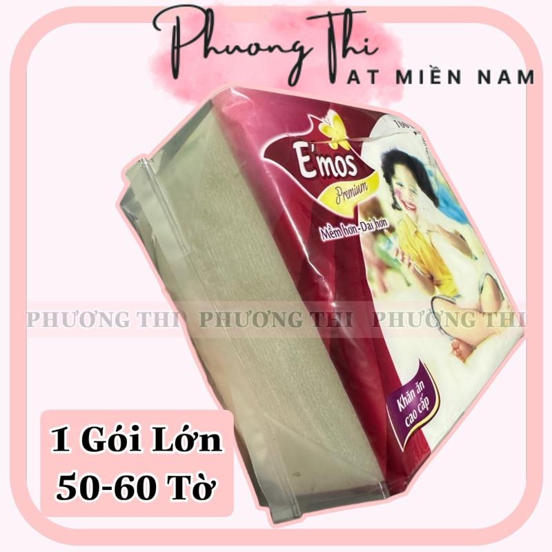 [ Gói 50-60 Tờ ] Combo 30 Gói Khăn Giấy Emos 330x330mm Dai Mịn Êm Hoa Văn Giấy Rất Nét Hàng Loại 1 Êm Rẻ