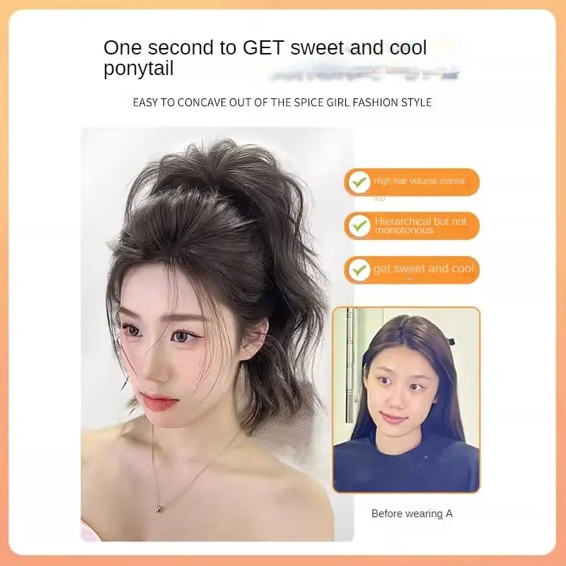 Tóc Giả Đuôi Ngựa Tóc Nhân Tạo, Nữ, Kiểu Nhảy Múa, Nửa Buộc, Đuôi Ngựa Cao, Cô Gái Nóng Bỏng Lười Biếng, Tóc Xoăn Đám Mây, Bện Tóc Nối, 2024 2