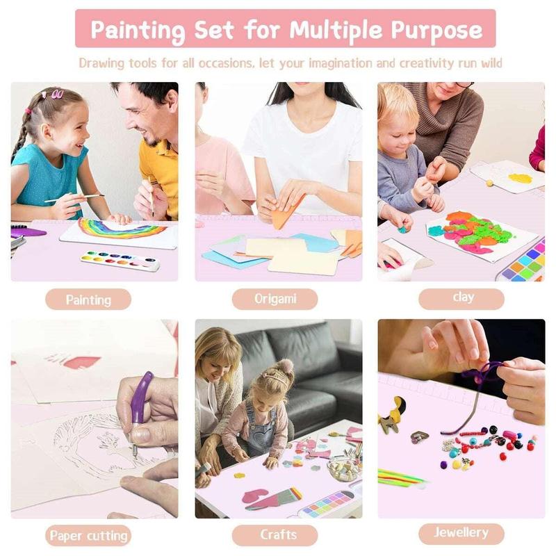Silicone Painting Mat, 1 Count Waterproof & Washable Painting Pad, Art Supplies for Home School Students 5