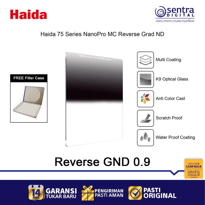 Gambar Haida 75 Series NanoPro MC Reverse Grad ND 0.9 GND 8x 3 Stop Filter - HD3439 dari Sentra Digital Kota Surabaya Tokopedia