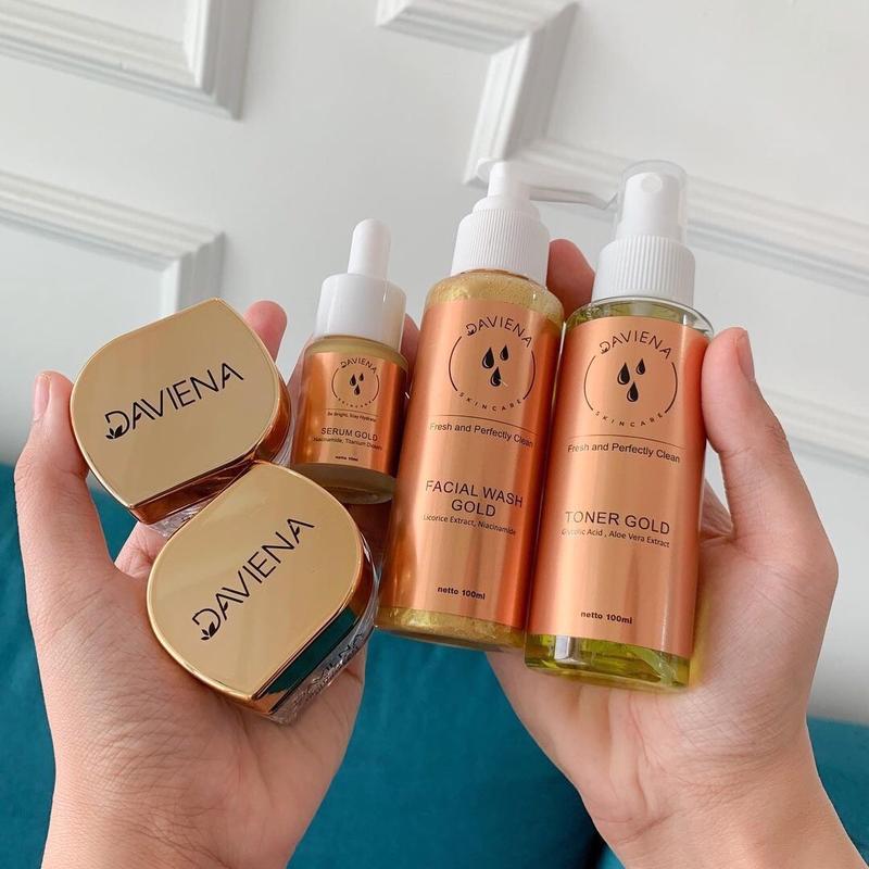 Daviena Pusat - Paket Gold Series Daviena Skincare | 5 Item 4
