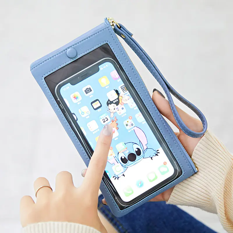 Touch screen phone bag wallet women's long large capacity thin 2024 new simple coin clutch, long wallet for cell phone with touch screen for women, wallet, card holder