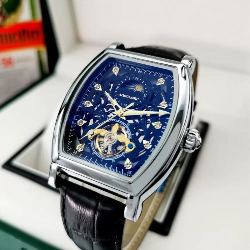 Đồng hồ cơ nam Aokulasic 2012C-6 Ovan, mặt thiết kế 3D siêu đẹp - Voi Đeo Tay Watch