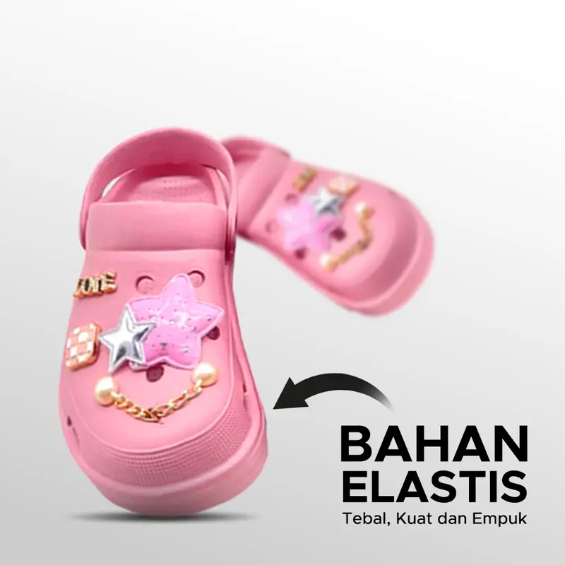 Sandal Wanita Dewasa 2025 Baim Sandal Baru Sandal Fashion Gratis Aksesori Sepatu DIY 3