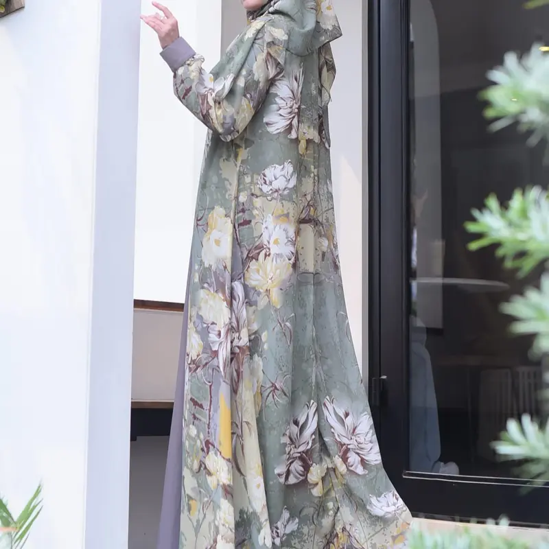 [sabia] faiqa dress set pasmina kotak ceruty 1