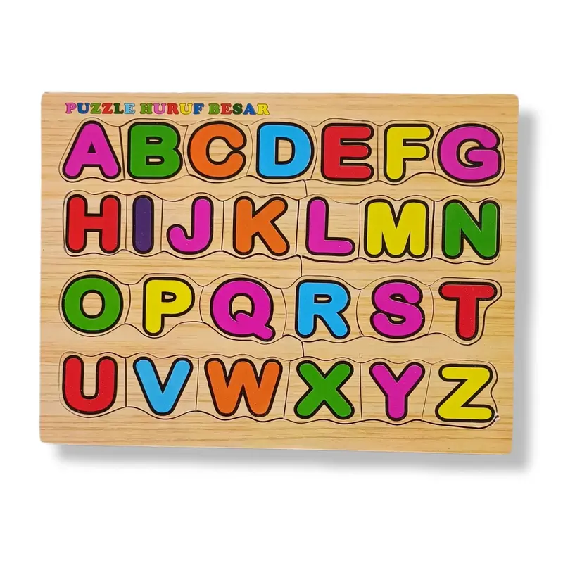 Mainan Edukasi Anak Paket Puzzle Kayu Isi 4 Huruf Hijaiyah Arab Huruf Besar Kecil Angka 0-20 7