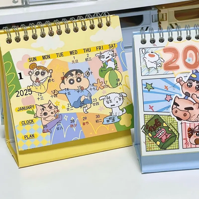 Lịch Bút Chì Màu Shin-chan, Lịch Để Bàn Giá Trị Cao, Đồ Trang Trí Sáng Tạo Để Bàn, Kế Hoạch Văn Phòng Phẩm Hoạt Hình, Lịch Năm, 2025, Bán Chạy Trong 30 Ngày, Số Lượng: 1989 Miếng, Hợp Xu hướng, Hàng Mới Về Năm 2023 1