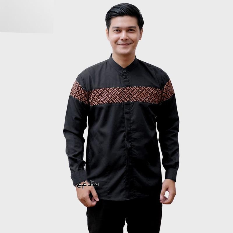 Baju Kemeja Koko Kobata QYNANG Lengan Panjang Fashian Pria MuslimTerbaru 2023 2