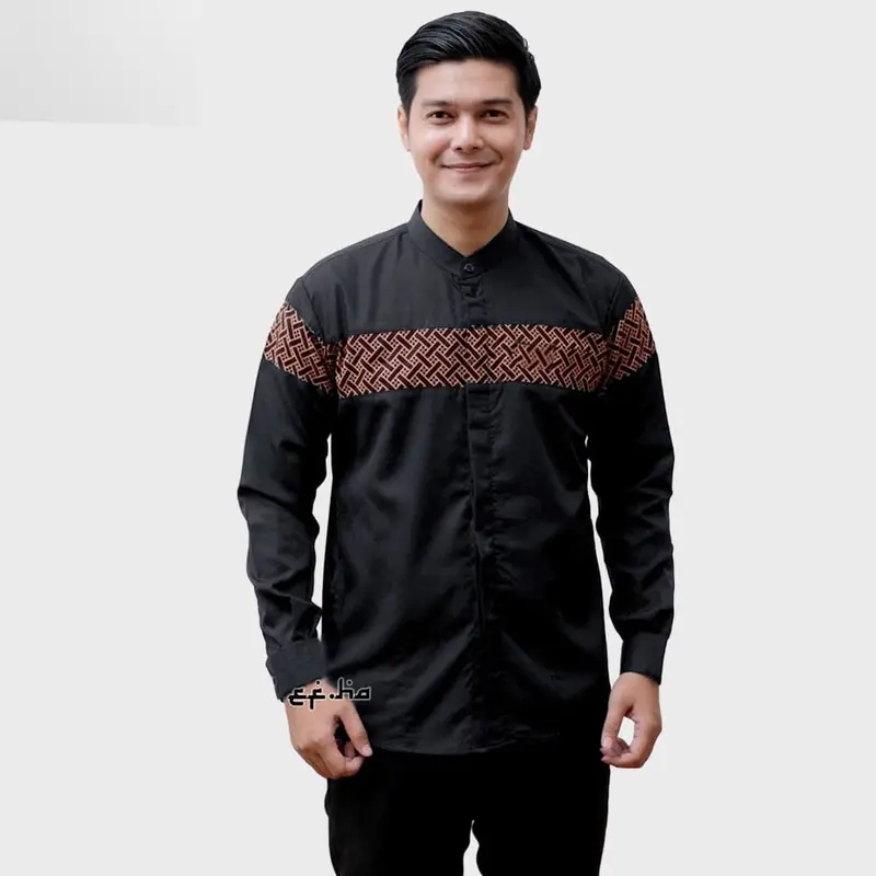 Baju Kemeja Koko Kobata QYNANG Lengan Panjang Fashian Pria MuslimTerbaru 2023 2