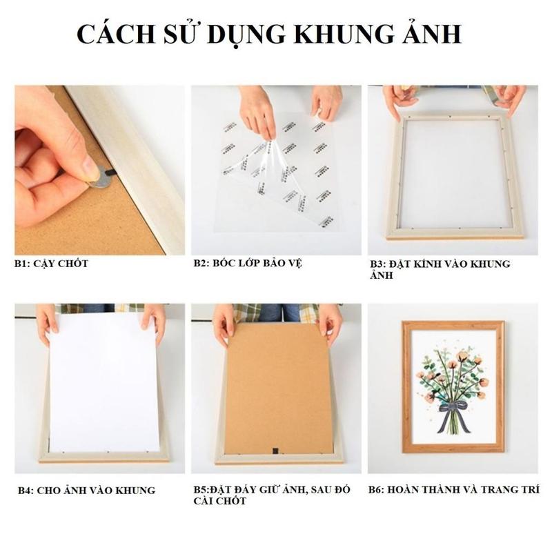 Khung Ảnh Để Bàn 10x15, 13x18, 15x21 , 21x29.7cm Mặt Mika - Khung Hình Để Bàn kèm chân đế Decor Phòng Trang Trí Nhà 7