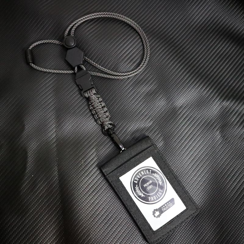 Lanyard ID Card Kanvas Tactical Militer Polri Tali Paracord Premium 2