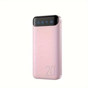 20000mAh Portable Power Bank for Phone Charging, Powerbank, Digital Mobile Power Bank with Double USB Output, USB C Battery, Type-C & Micro USB Input for Travel, Universal Power Bank, Devices