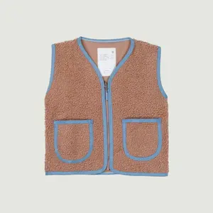 SABINE AND HEEM - PIPPI Sherpa Vest - Dusty Brown - Rompi Bulu Anak