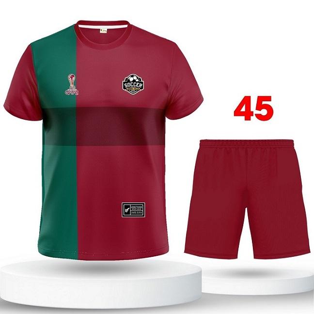 Bộ quần áo đá bóng, đồ đá banh nam nữ Bồ Đào Nha Đỏ, thun lạnh cao cấp Top Sport 5