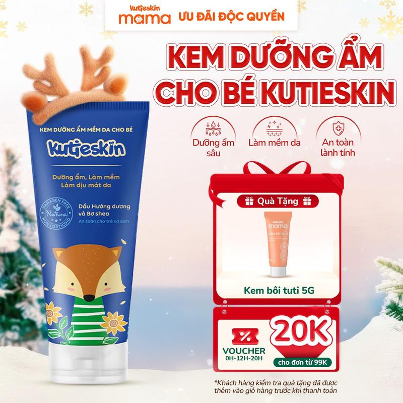  Kem Dưỡng Ẩm Kutieskin Cho Bé Giúp Da Mềm Mại Hỗ Trợ Ngừa Chàm Sữa An Toàn Cho Trẻ Sơ Sinh 100gr 
