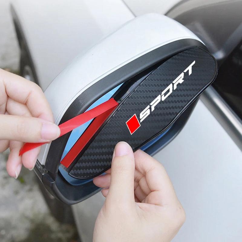 Product Introduction of 2025 Car Rearview Mirror Rain Block Board Side Window Deflector Thick Carbon Fiber Texture Rearview Mirror Window Deflectors 1
