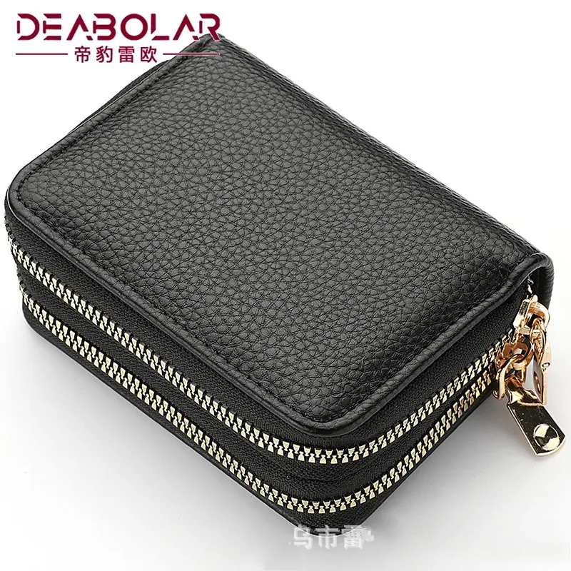 DOMPET LIPAT WANITA 2 RESLETING KULIT WA599B5 KECIL HITAM KARTU UANG KOIN MINI MURAH BATAM PENDEK KEKINIAN KOREA CEWEK LENIA PREMIUM POLOS LUCU 0