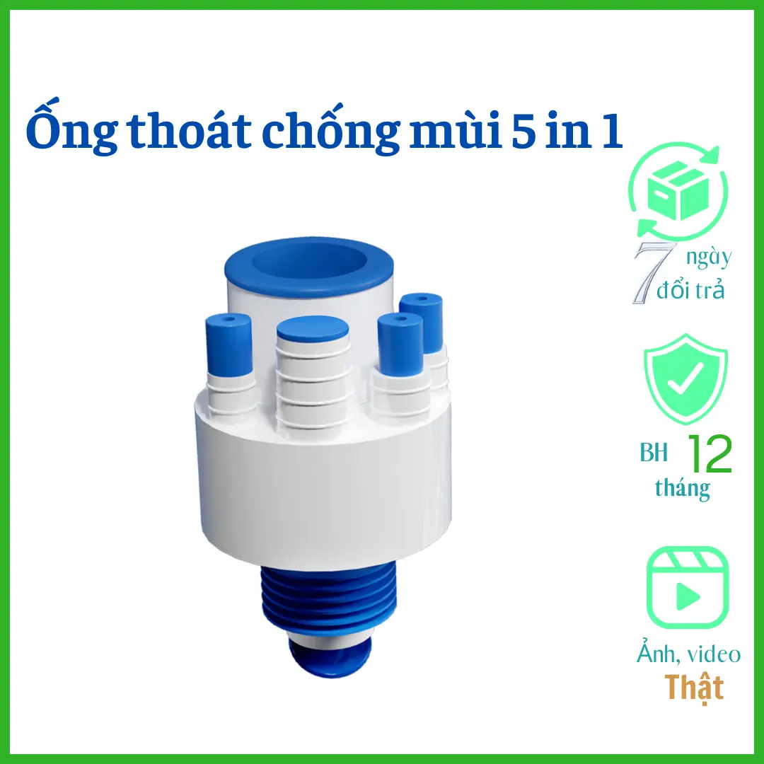 Ống thoát nước khử mùi, ống nối đa năng 5 in 1,thoát nước ngăn mùi vượt trội, ống thoát nước chống côn trùng tuyệt đối