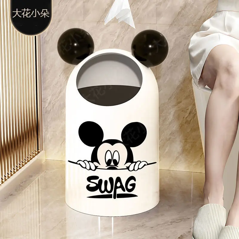 Thùng Rác Dễ Thương, Thùng Rác Phòng Ngủ Gia Đình Siêu Dễ Thương, Thiết Kế Hoạt Hình Sáng Tạo, Thích Hợp Cho Phòng Khách Người Nổi Tiếng Trên Internet Mickey, Thùng Rác, Bộ Sưu Tập 30000 Người, 2024 Hàng Mới Về