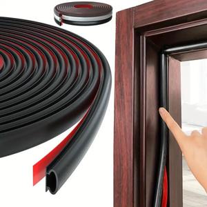 Cinta Selladora Autoadhesiva para Ranuras de Puertas, Tira de Sellado para la Parte Inferior de la Puerta, Tira de Sellado para la Parte Inferior de la Puerta para Reducción de Ruido, Suministros para Decoración del Hogar