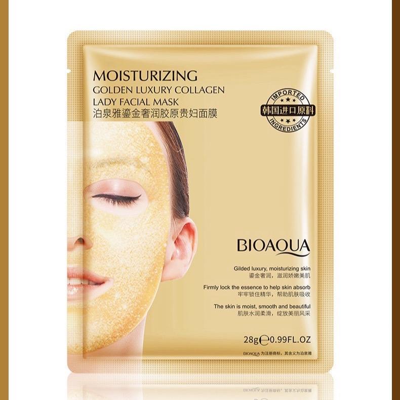 Combo 50-100 Miếng Mặt Nạ Thuỷ Tinh collagen BIOAOUA Dưỡng ẩm Cho Da Nữ 2