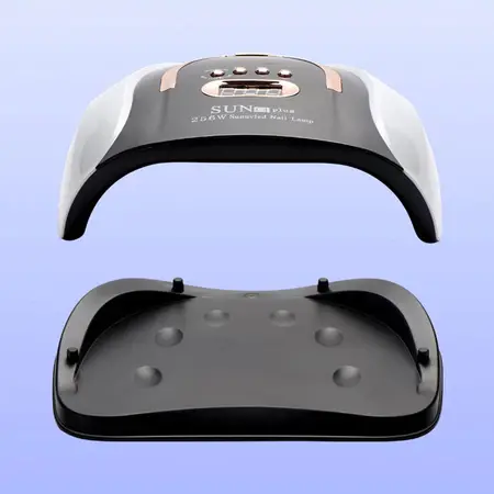 MAGICHAIR SUN C4 Plus GLITTER 256W 57Leds Lampu Dalam Full Hitam Pengering warna Kutek Gel Led UV Nail Lamp 7