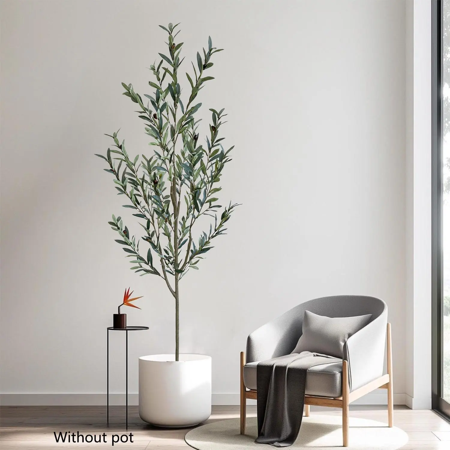 Artificial Olive Plant Tree, 1 Count Faux Plant without Pot, Indoor Faux Plant for Home Office Decoration, Home Decor Supplies