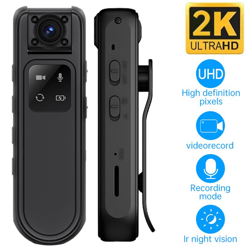 2K Ultra HD Sport Camera Wearable Portable Body Camera Infrared Night Vision Home Security Video Recorder 128G Memory Card Outdoor Camera Dash Cam Car Motorcycle 0