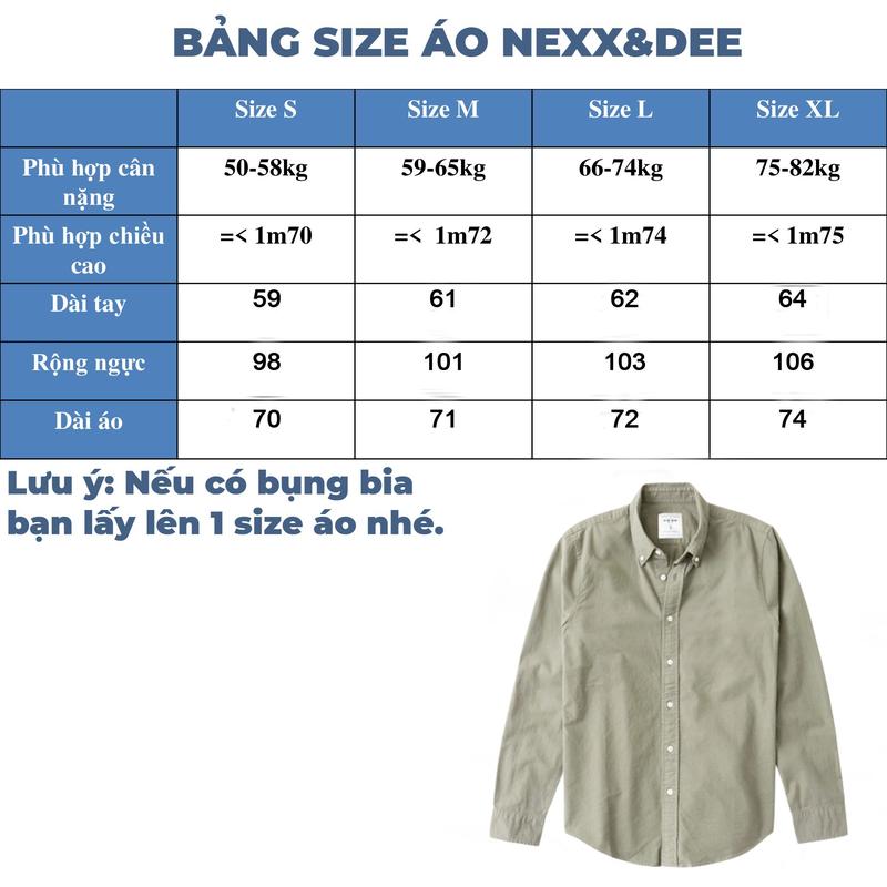 Product Introduction of Áo sơ mi nam tay dài hai túi đắp hộp vải Oxford denim công sở Nexx&Dee SM04 9