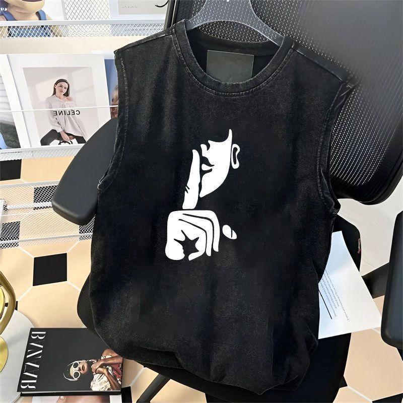 Áo Vest Cổ Điển Mỹ, Màu Trơn Dành Cho Nam Giới, Không Tay, Áo Phông Mùa Hè, Phong Cách Cổ Điển Đã Giặt, Hợp Xu hướng, Độc Đáo Cổ Điển Áo Ba Lỗ, Thời Trang, Dễ Phối Đồ, Cá Tính 8