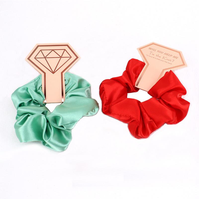 Product Introduction of 1Pcs Bridesmaid Gift Hair Scrunchies Bachelorette Party Bridal Shower Wedding Souvenir Team Bride To Be Haircircle Gift Souvenir For Guests 18