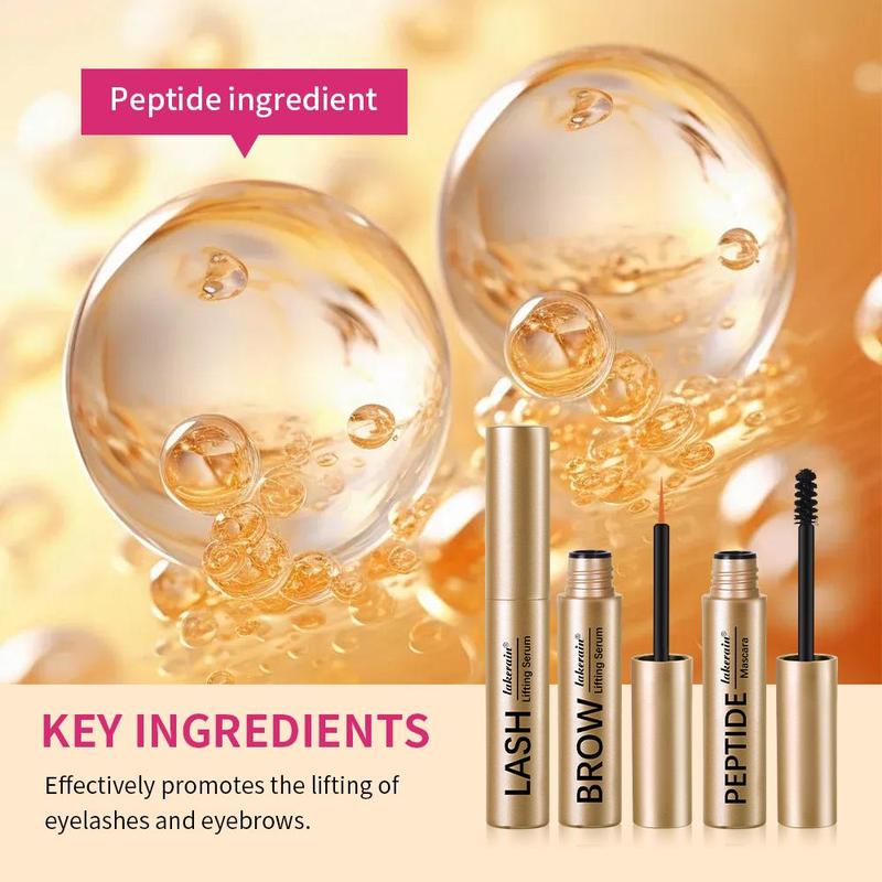 Product Introduction of Eyebrow & Eyelash Cosmetic Set, Brow Lash Hydrating Lifting Serum & Waterproof Long-lasting Mascara, Natural Lengthening Effect, Makeup 6