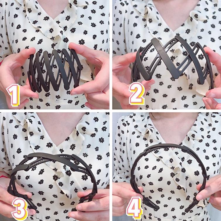 DP16 Bando Lipat Polos Wanita Pria Anak Aksesoris Rambut Fashion Korea Headbands 7