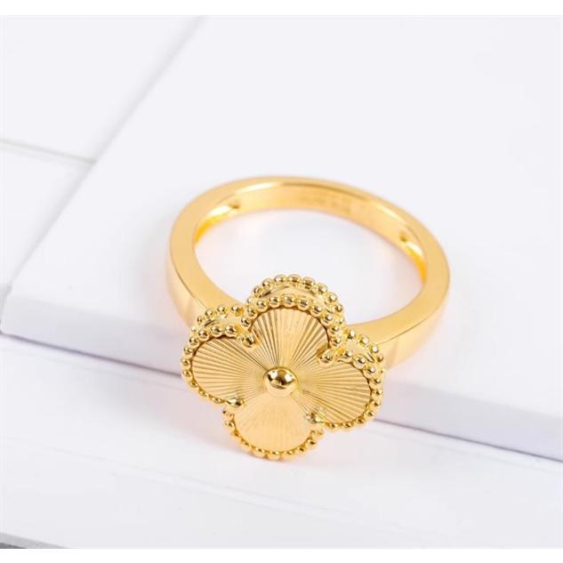 Nhẫn Nữ Cỏ 4 Lá Titan Ko Đen TT4962