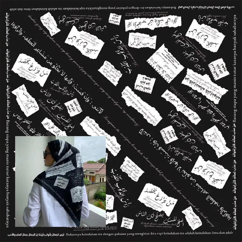 JILBAB SANTRI VOAL ARAB MOTIF ARAB PEGON MUSLIM SQUARE KERUDUNG ALA SANTRI MOTIF TULISAN ARAB HIJAB SANTRI SEGIEMPAT KEKINIAN CANTIK NYAMAN Standar Syari 1
